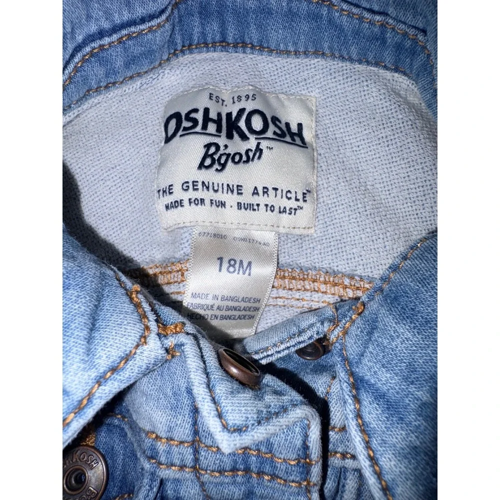 OshKosh B'gosh‎ Toddler 18M Light Wash Denim Jean Jacket Blue
